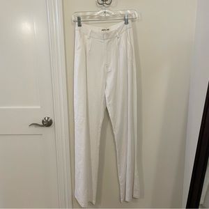 White Wide-Leg Pants